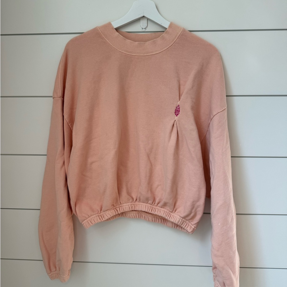 Free People Movement Peach Elastic Band Sweatshirt